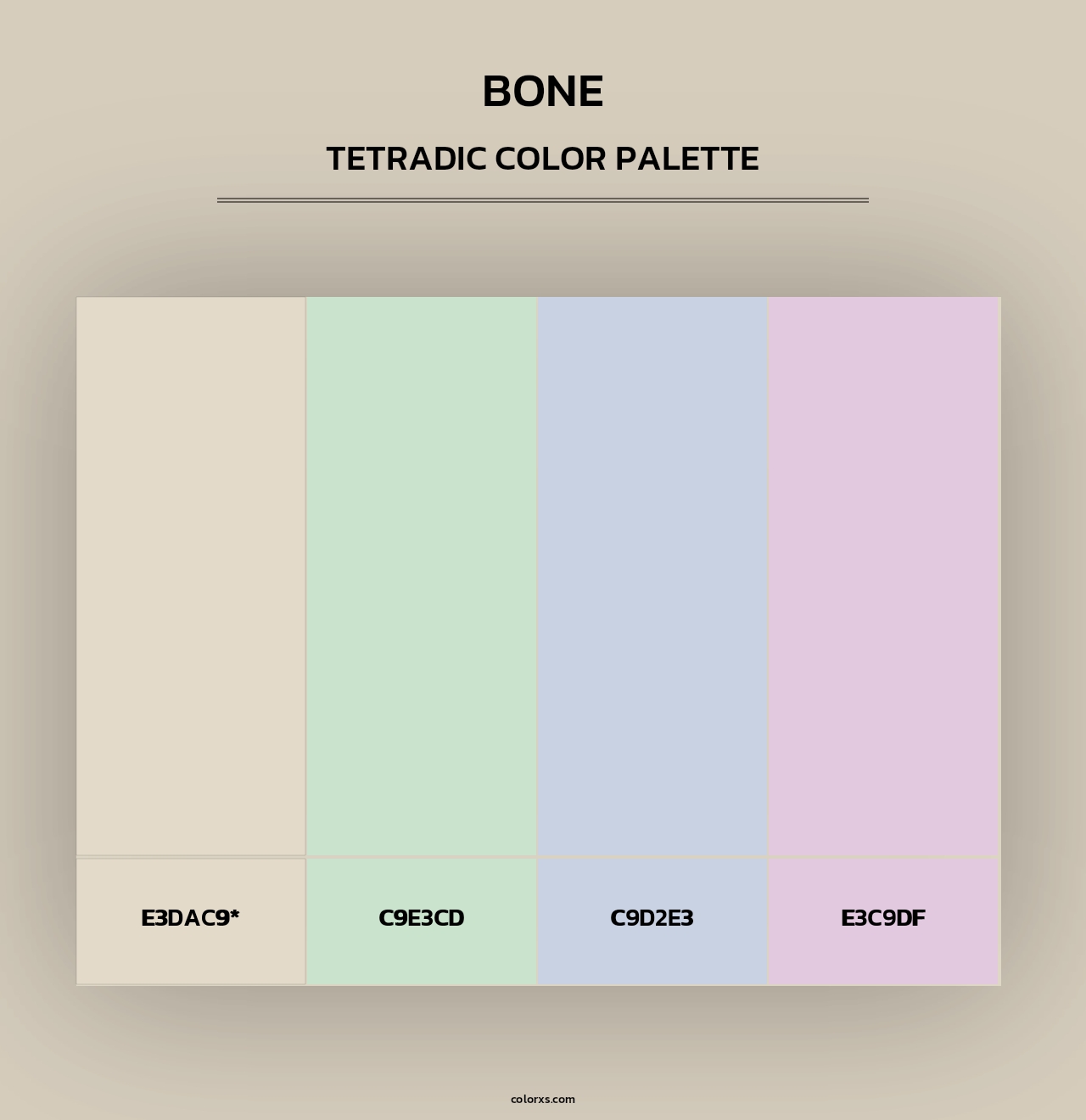 Bone - Tetradic Color Palette