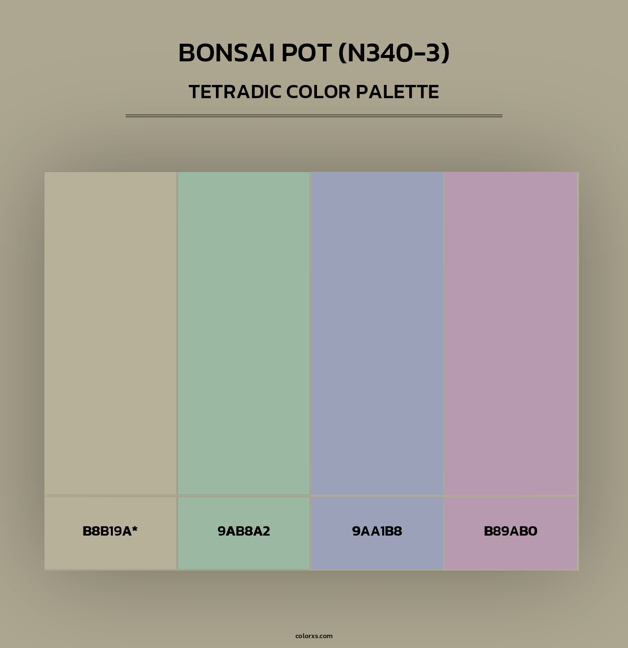 Bonsai Pot (N340-3) - Tetradic Color Palette