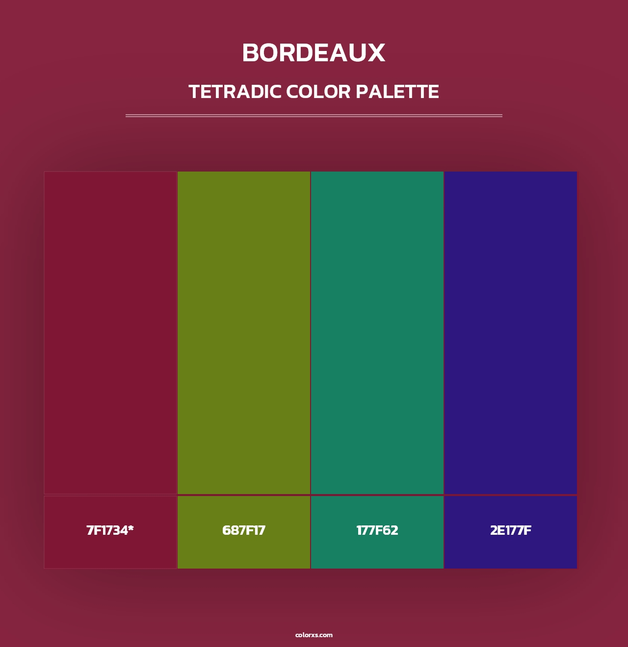 Bordeaux - Tetradic Color Palette