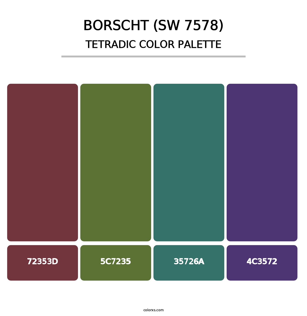 Borscht (SW 7578) - Tetradic Color Palette