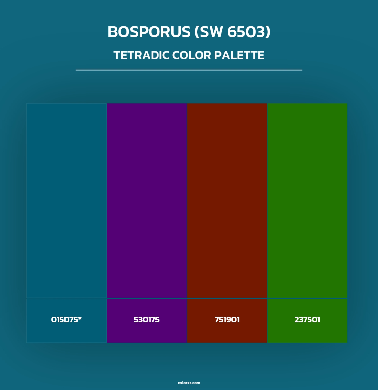 Bosporus (SW 6503) - Tetradic Color Palette