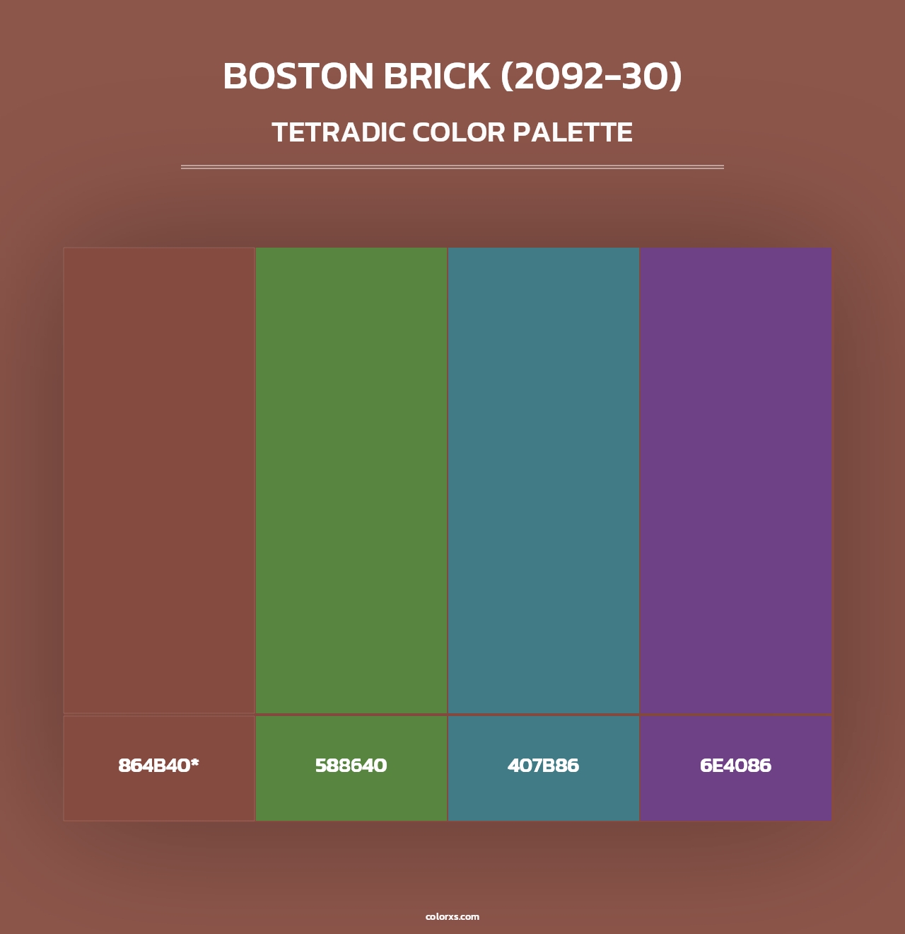 Boston Brick (2092-30) - Tetradic Color Palette