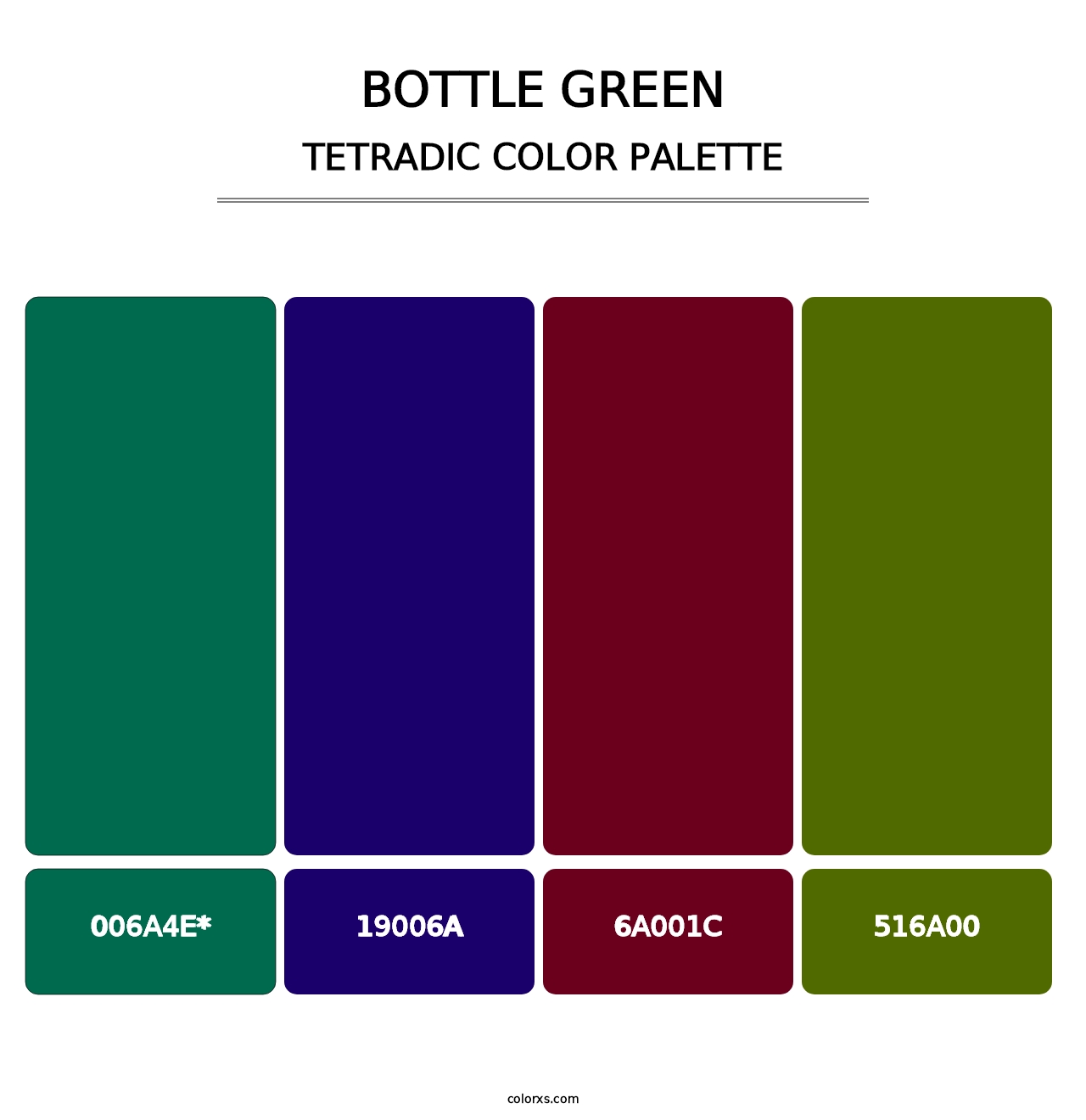 Bottle Green - Tetradic Color Palette