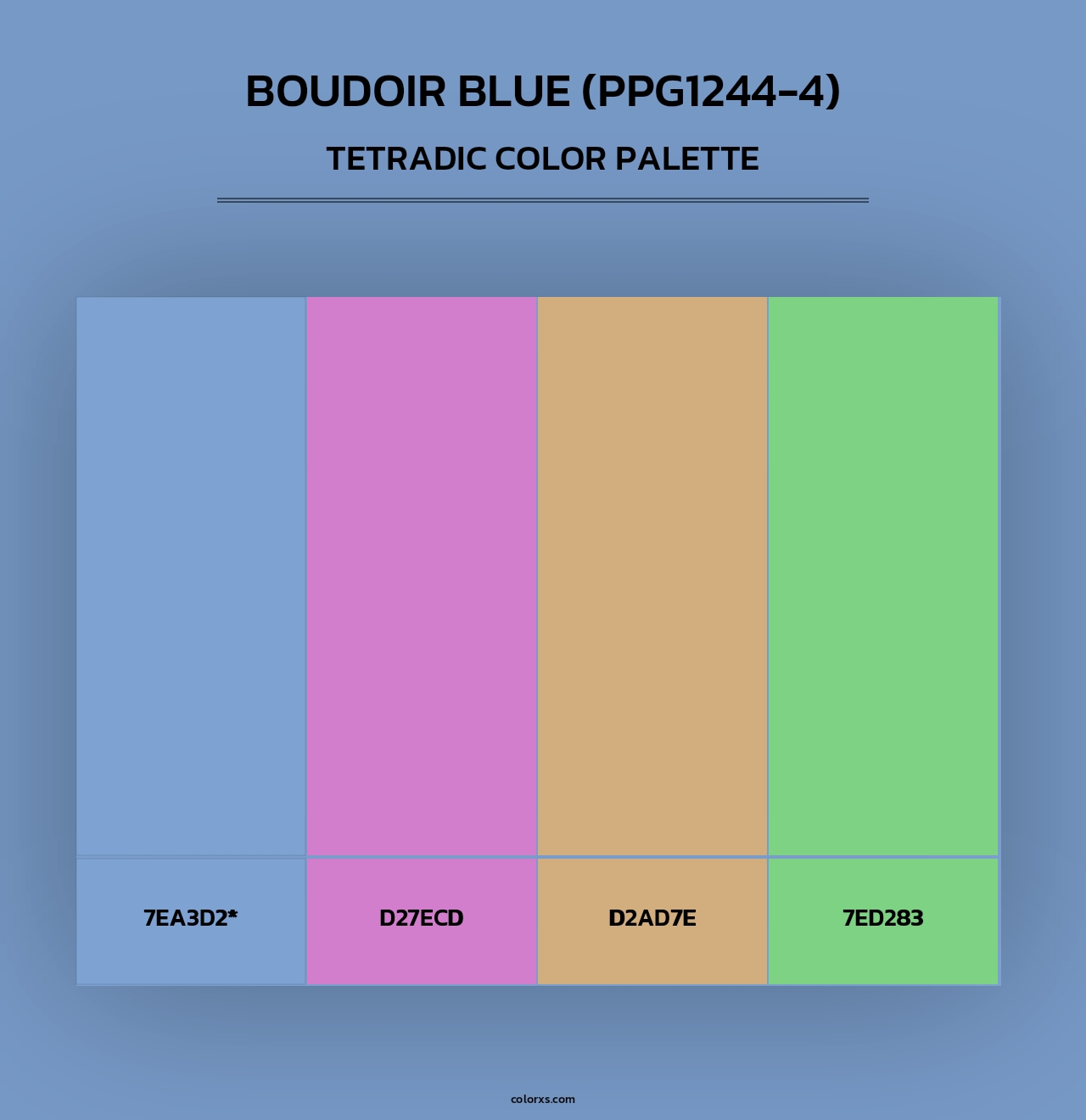 Boudoir Blue (PPG1244-4) - Tetradic Color Palette