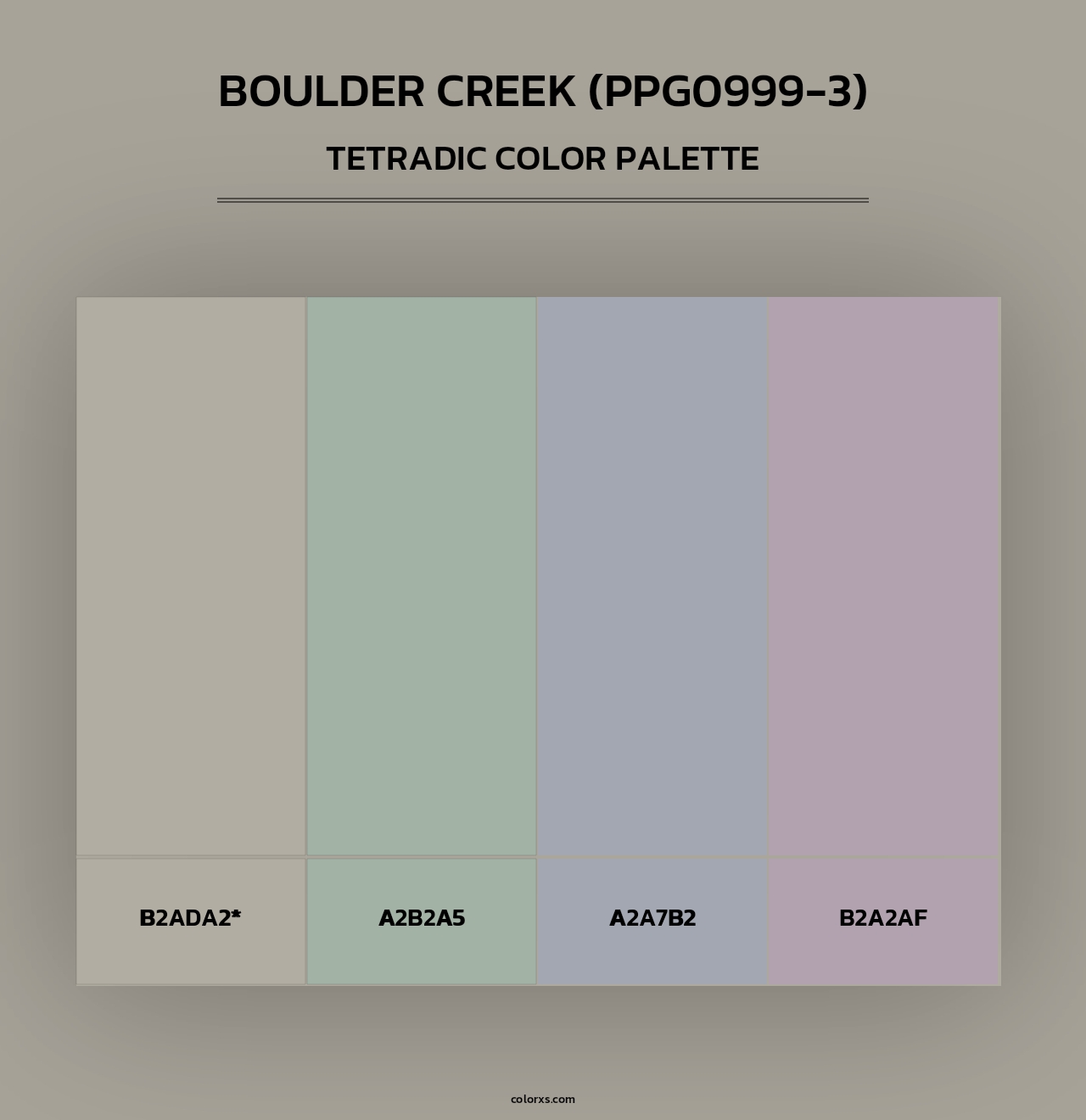 Boulder Creek (PPG0999-3) - Tetradic Color Palette
