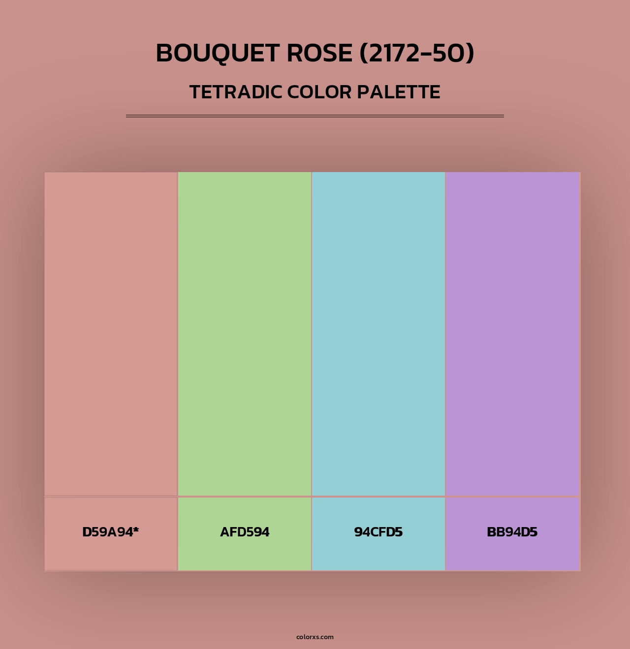 Bouquet Rose (2172-50) - Tetradic Color Palette