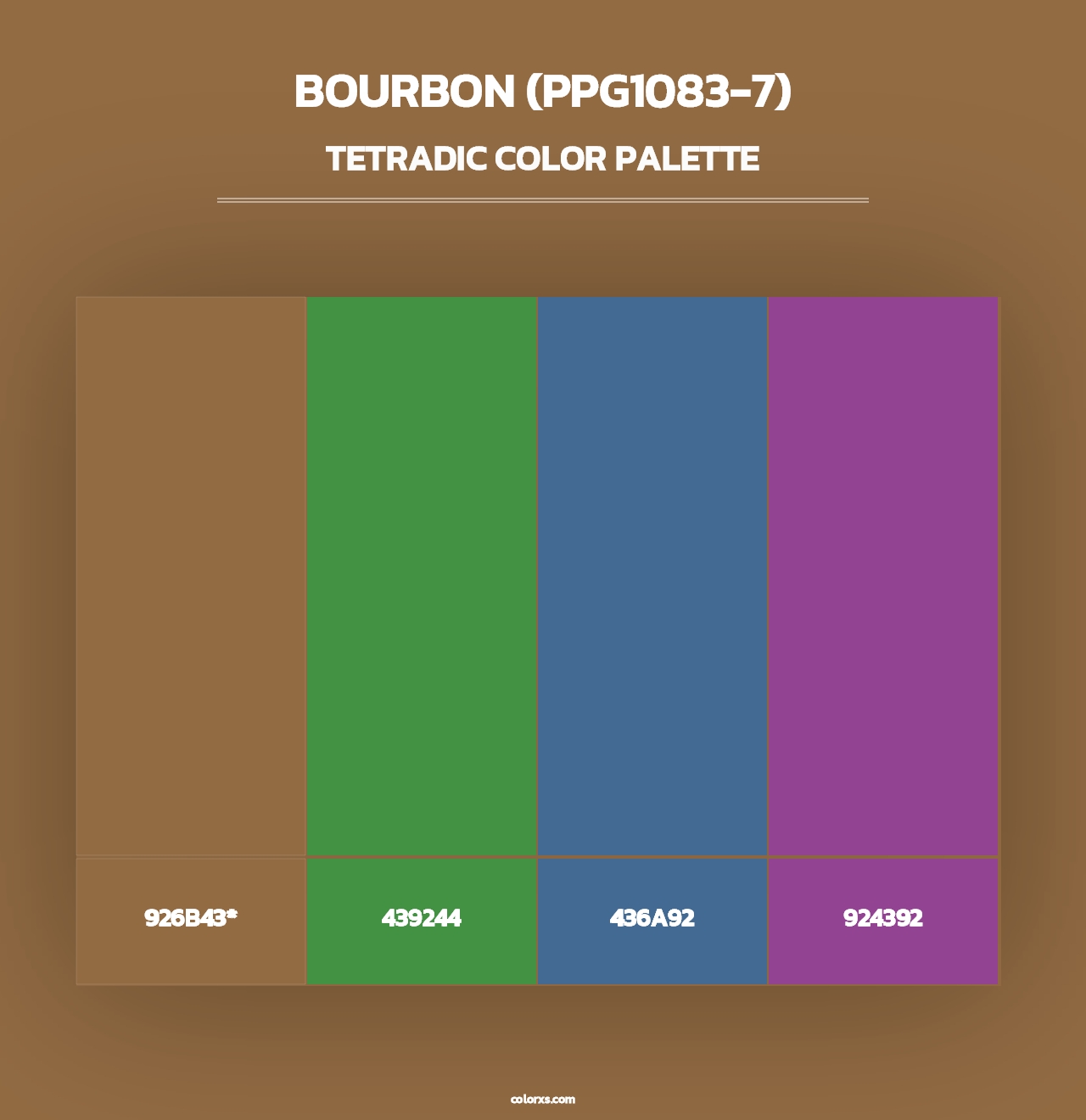 Bourbon (PPG1083-7) - Tetradic Color Palette