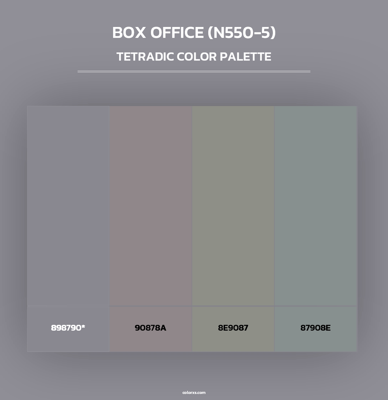 Box Office (N550-5) - Tetradic Color Palette