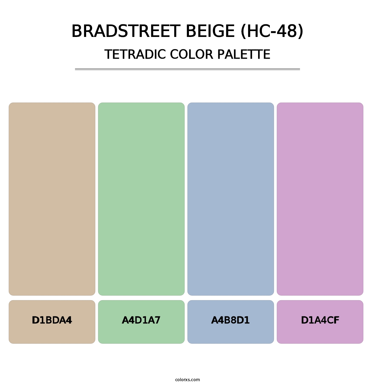 Bradstreet Beige (HC-48) - Tetradic Color Palette