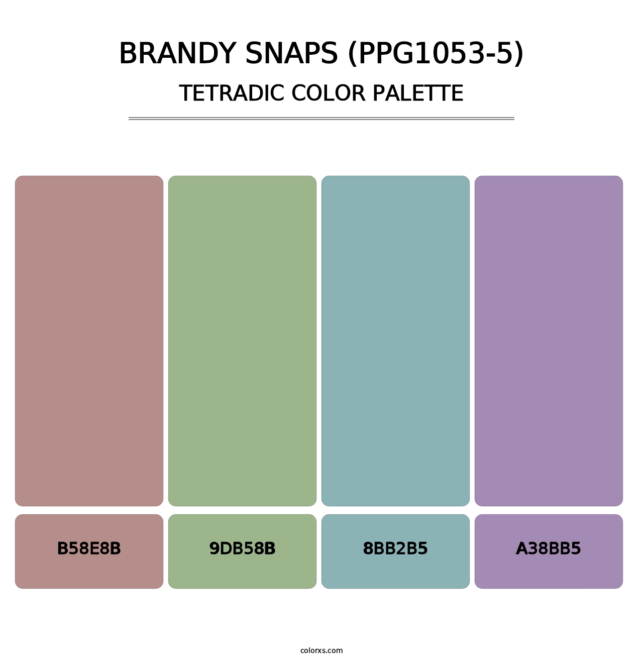 Brandy Snaps (PPG1053-5) - Tetradic Color Palette