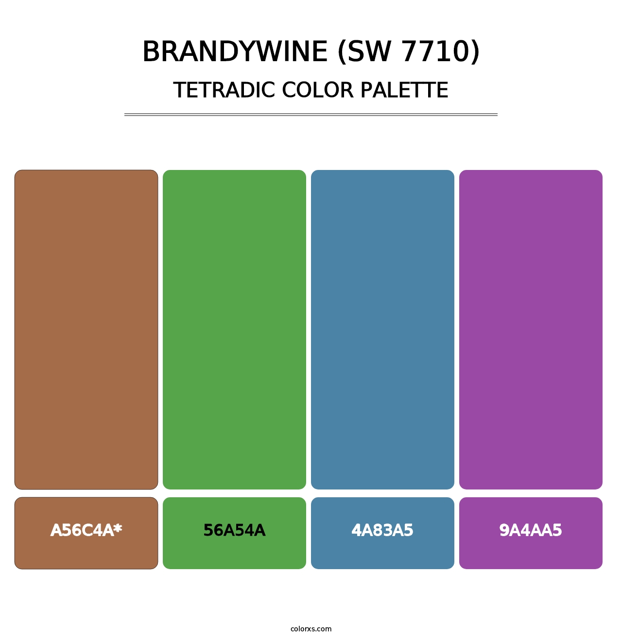 Brandywine (SW 7710) - Tetradic Color Palette