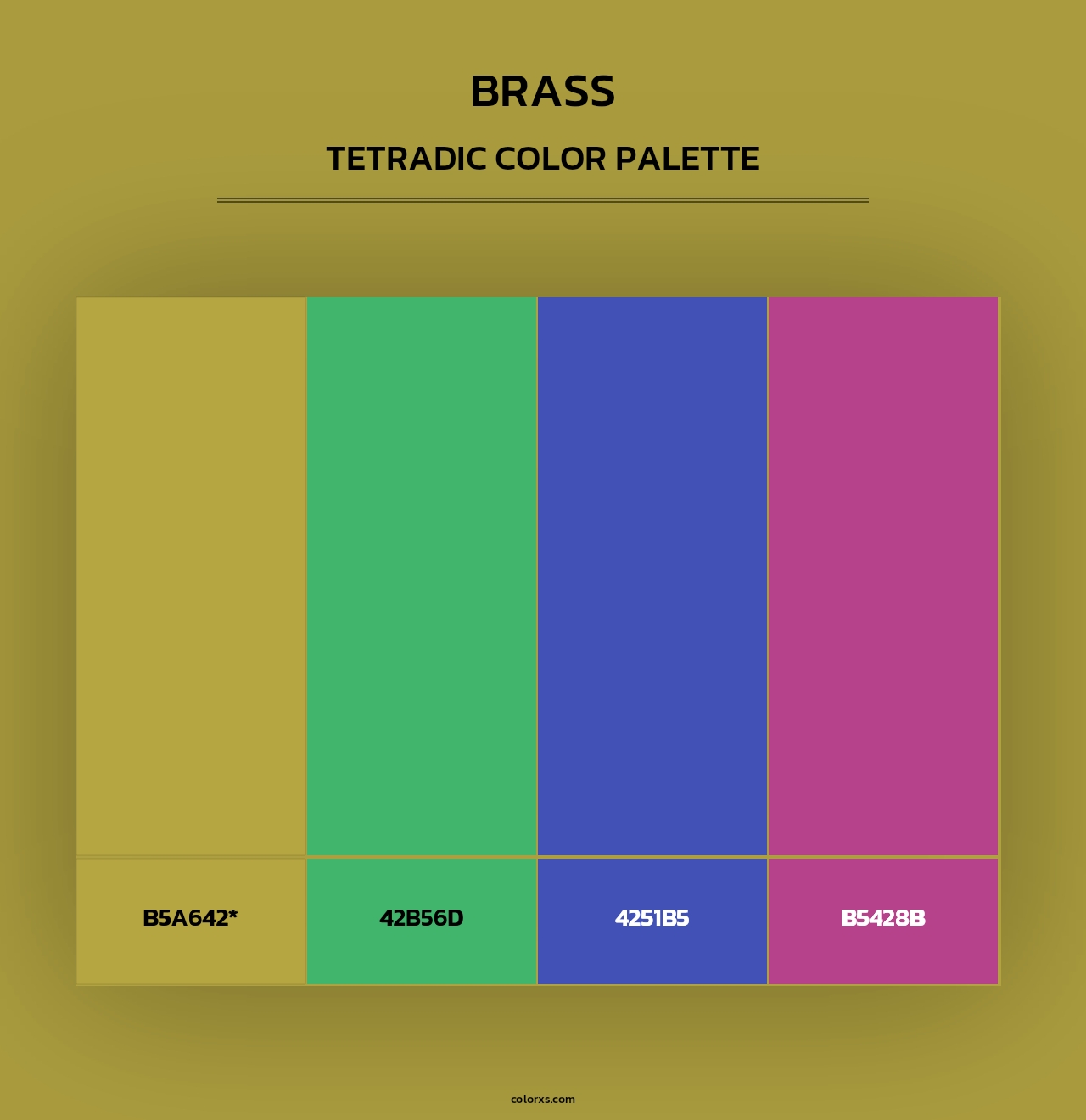 Brass - Tetradic Color Palette