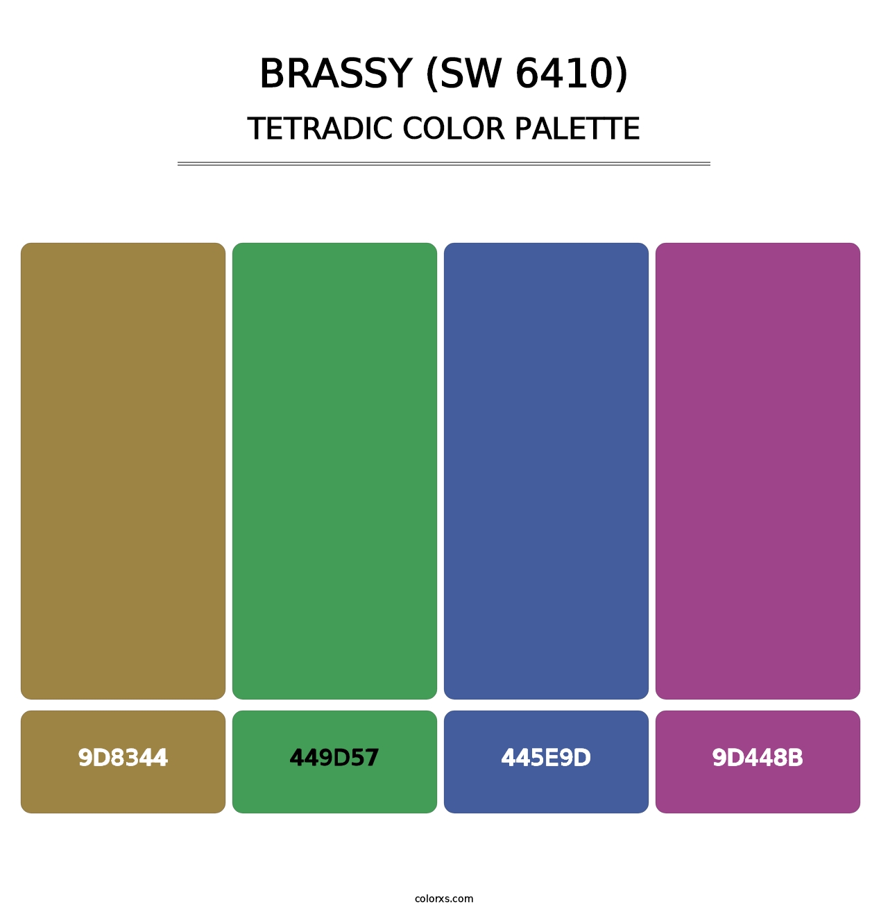 Brassy (SW 6410) - Tetradic Color Palette