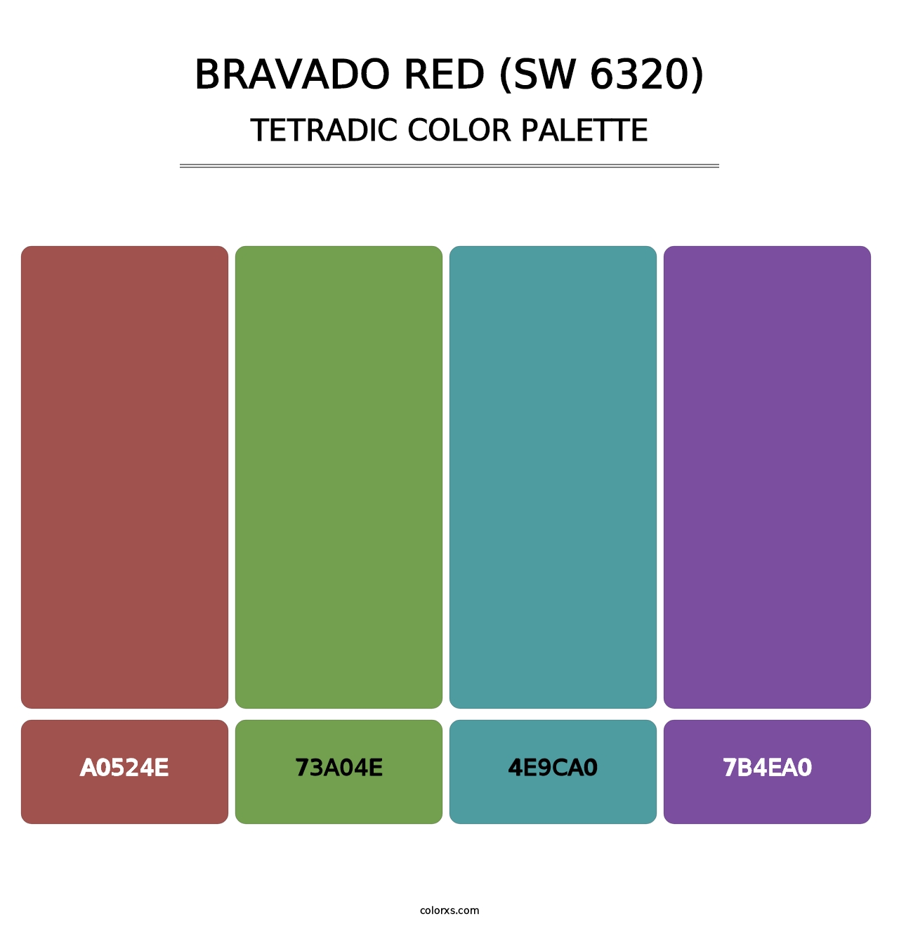 Bravado Red (SW 6320) - Tetradic Color Palette
