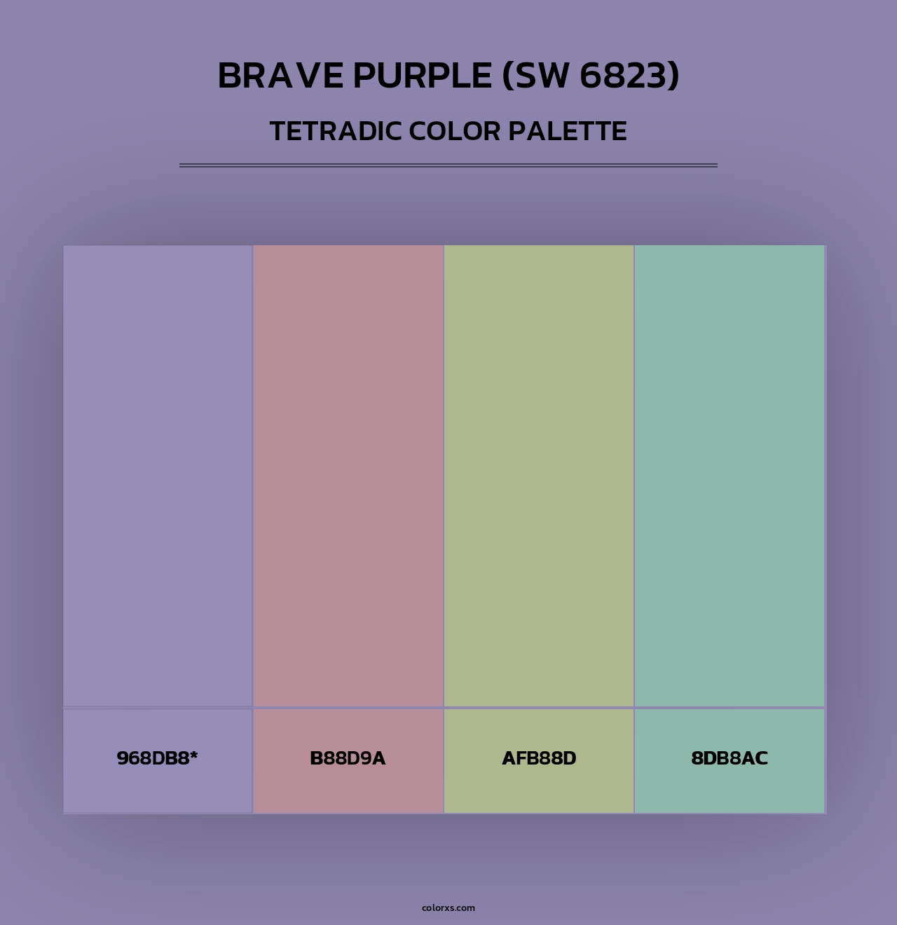 Brave Purple (SW 6823) - Tetradic Color Palette