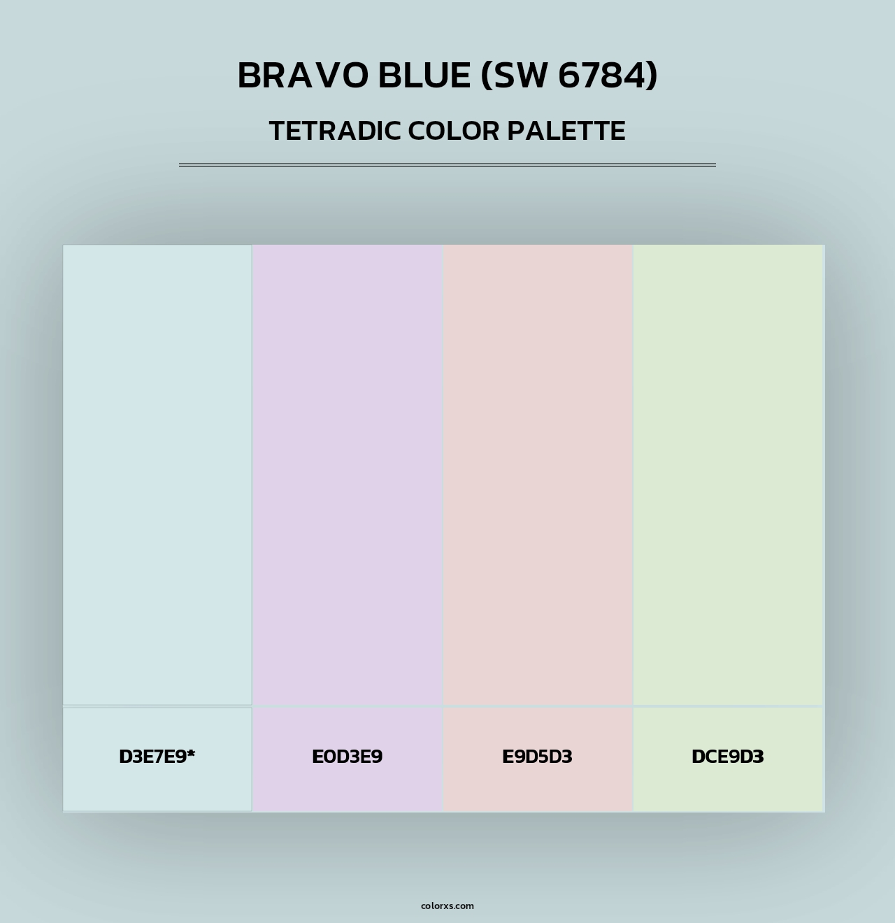 Bravo Blue (SW 6784) - Tetradic Color Palette