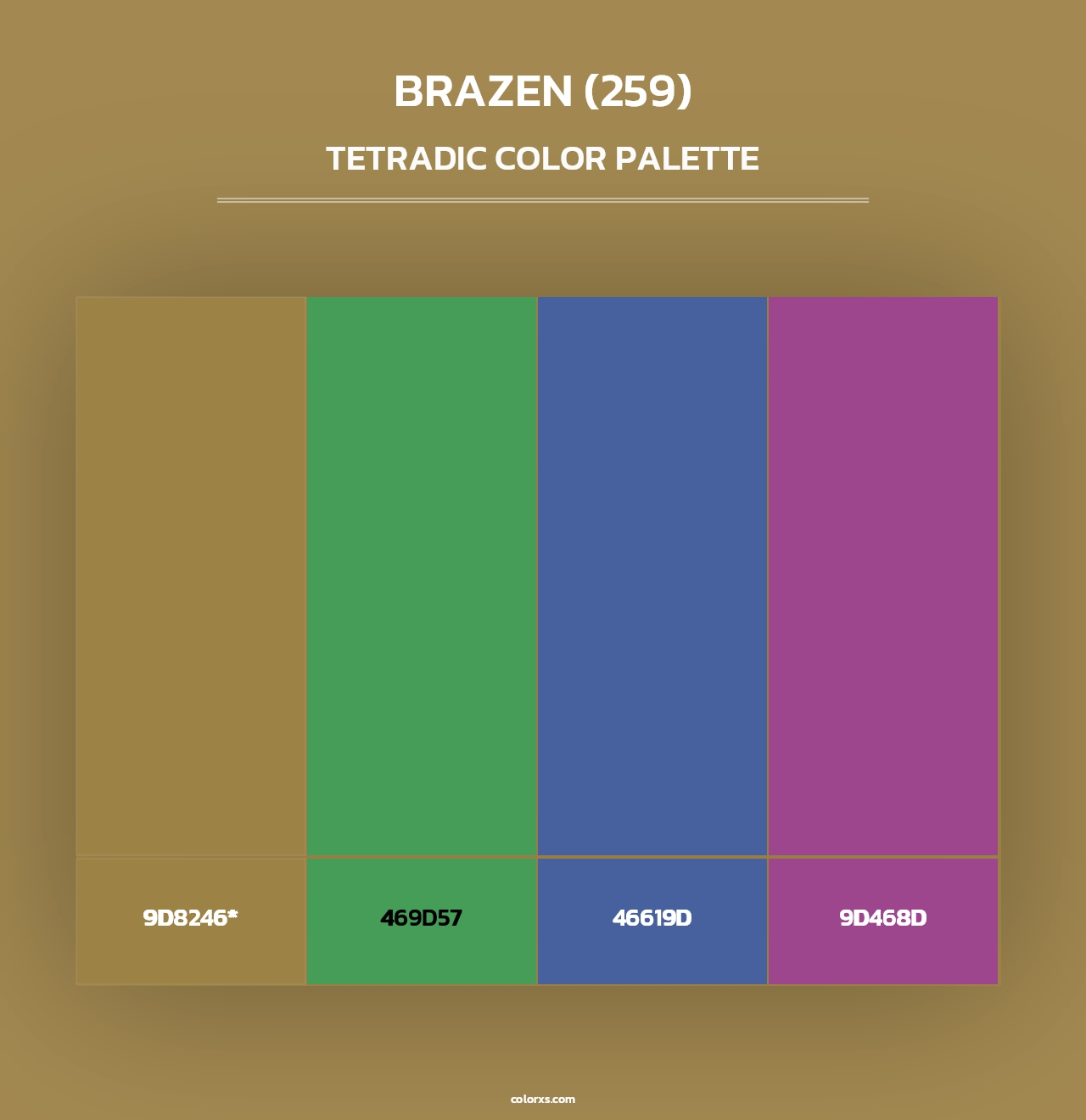 Brazen (259) - Tetradic Color Palette