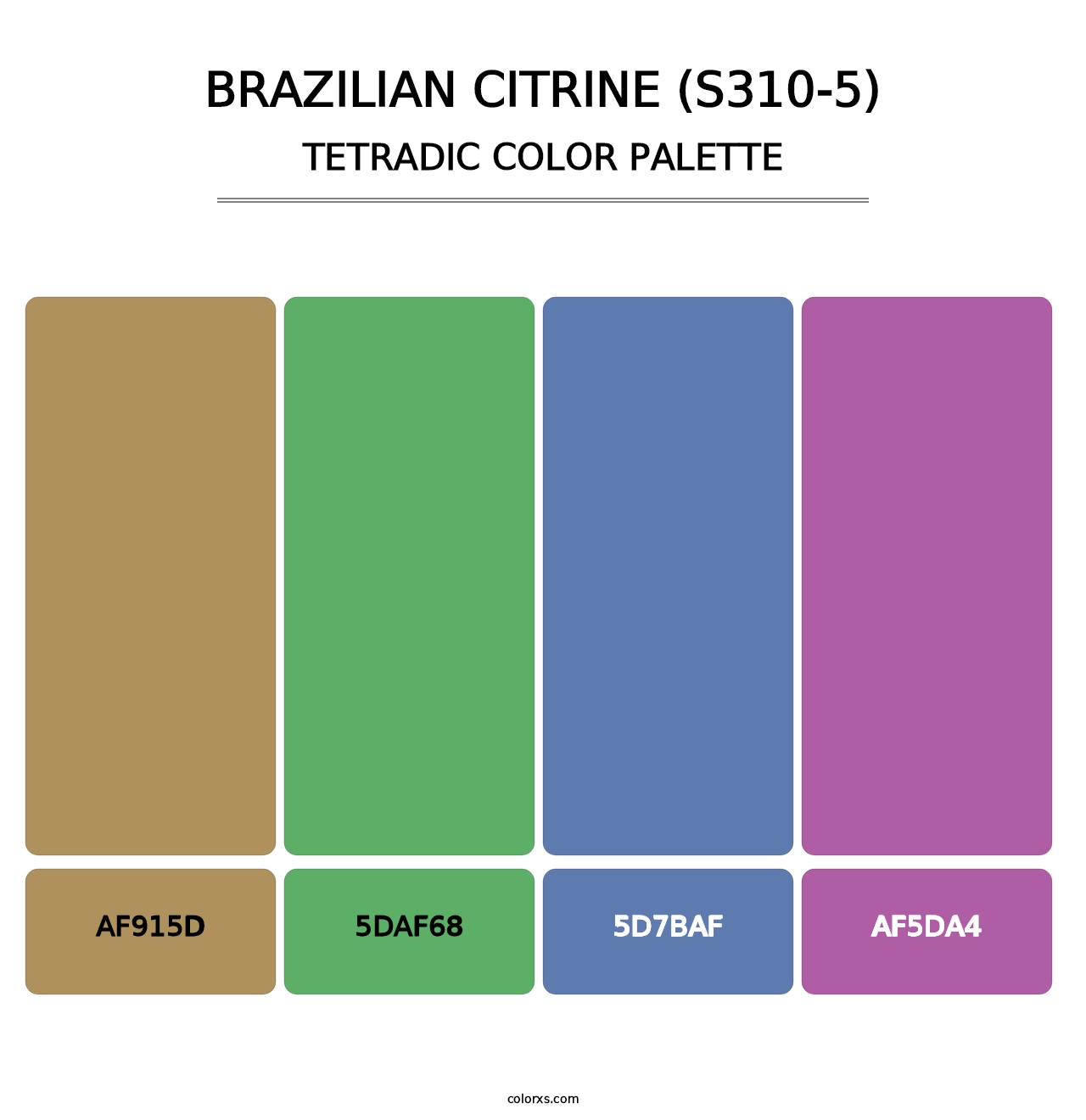 Brazilian Citrine (S310-5) - Tetradic Color Palette