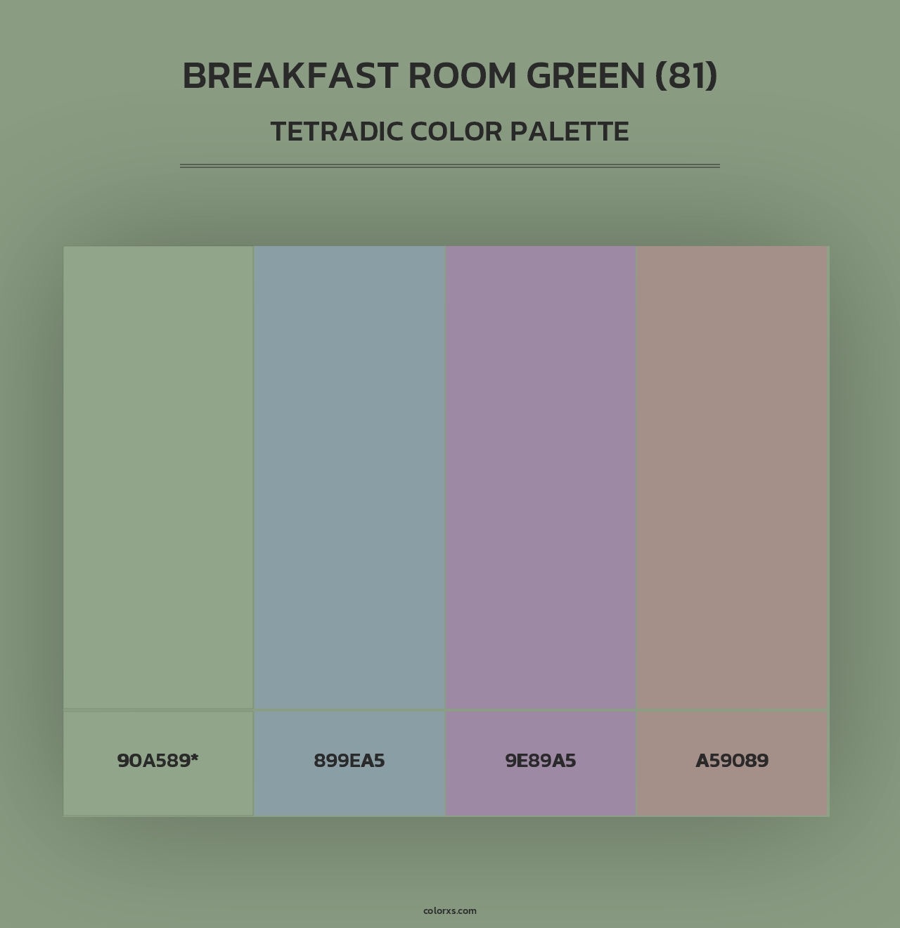 Breakfast Room Green (81) - Tetradic Color Palette