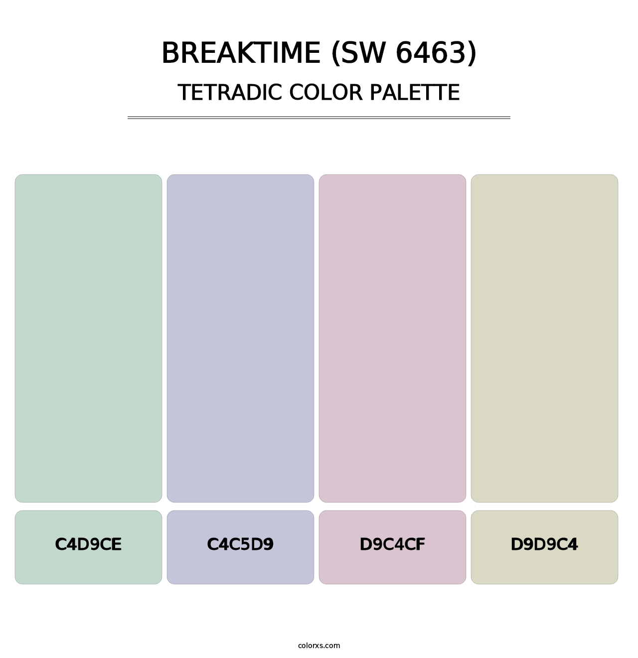 Breaktime (SW 6463) - Tetradic Color Palette