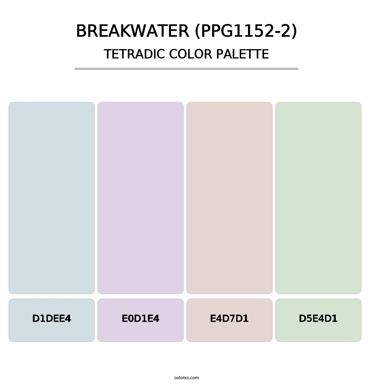 Breakwater (PPG1152-2) - Tetradic Color Palette