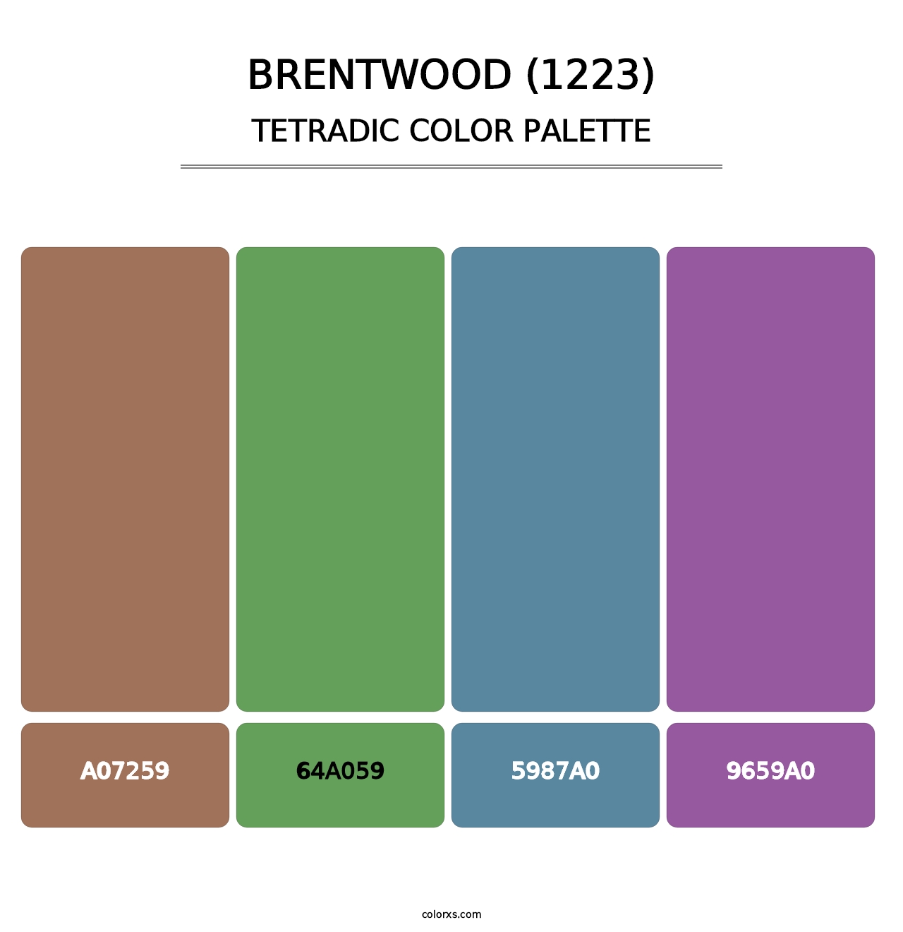 Brentwood (1223) - Tetradic Color Palette