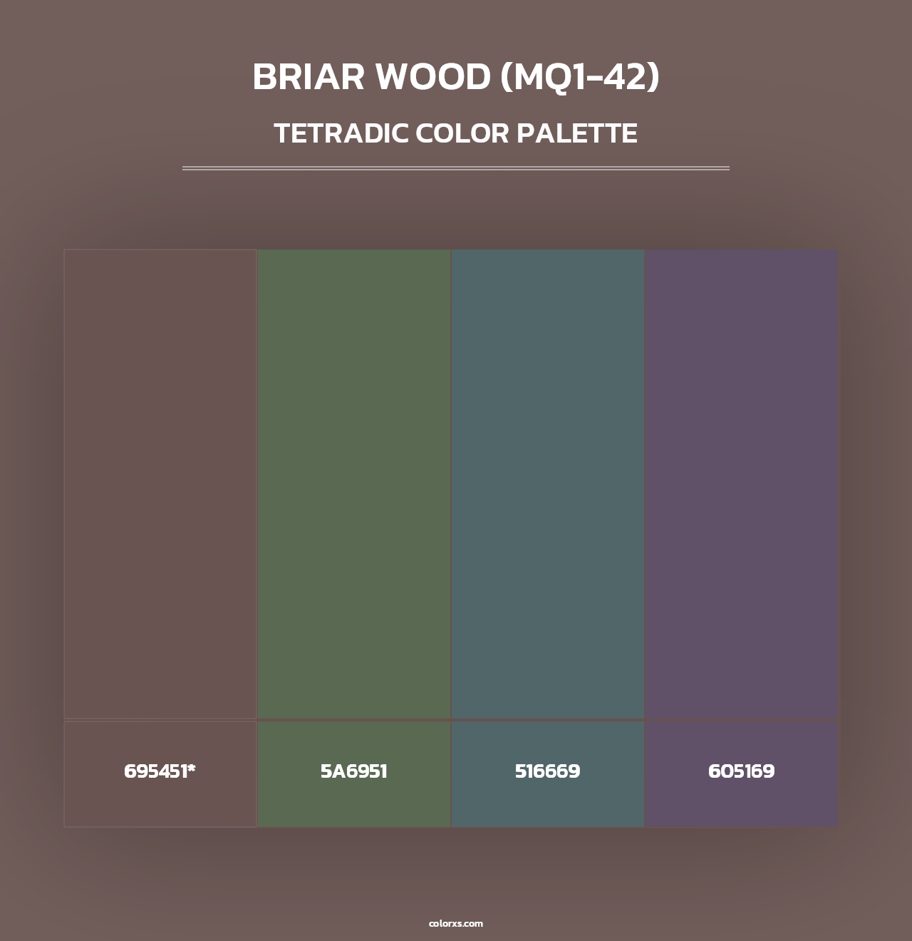 Briar Wood (MQ1-42) - Tetradic Color Palette