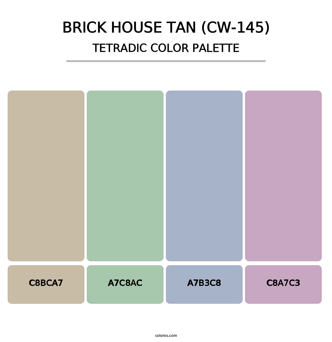 Brick House Tan (CW-145) - Tetradic Color Palette