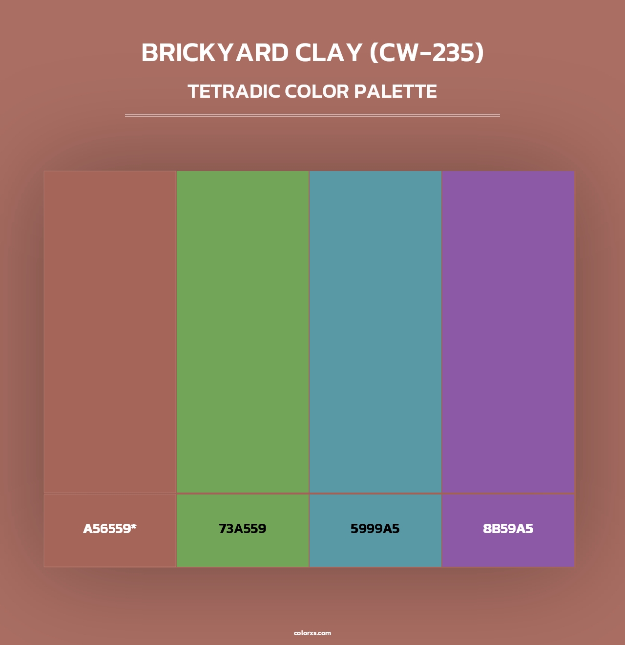 Brickyard Clay (CW-235) - Tetradic Color Palette
