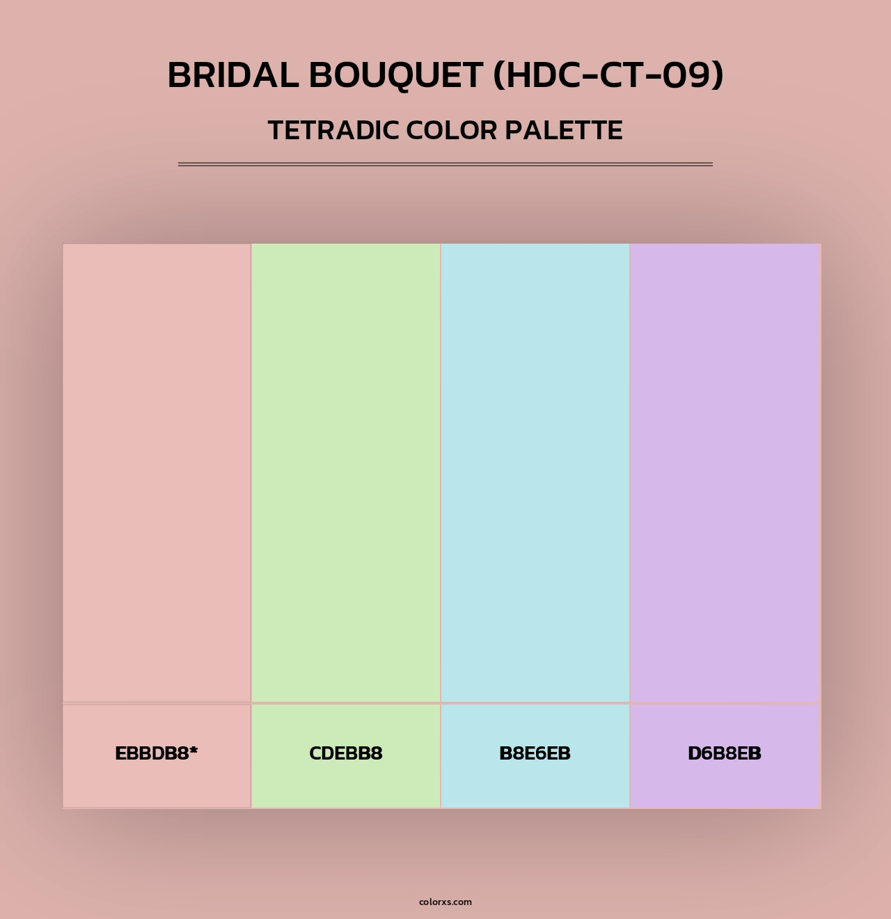 Bridal Bouquet (HDC-CT-09) - Tetradic Color Palette