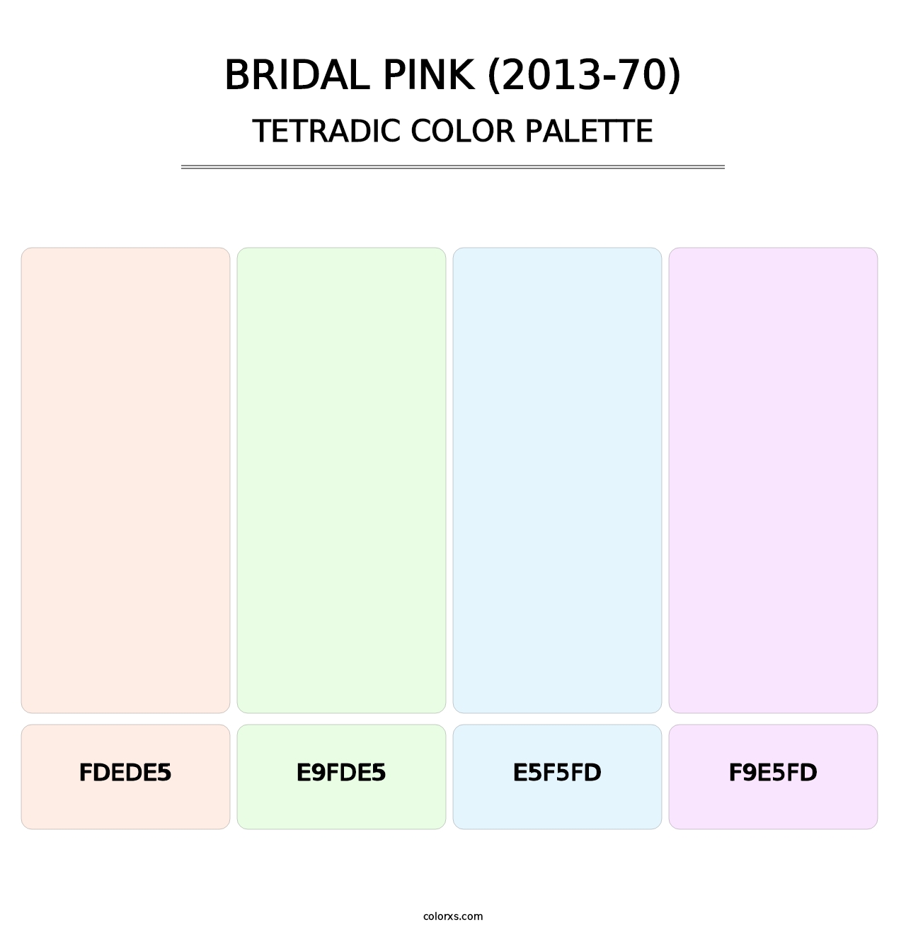 Bridal Pink (2013-70) - Tetradic Color Palette