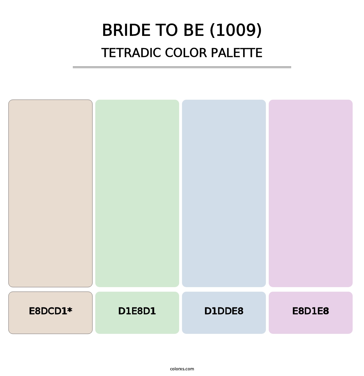 Bride To Be (1009) - Tetradic Color Palette
