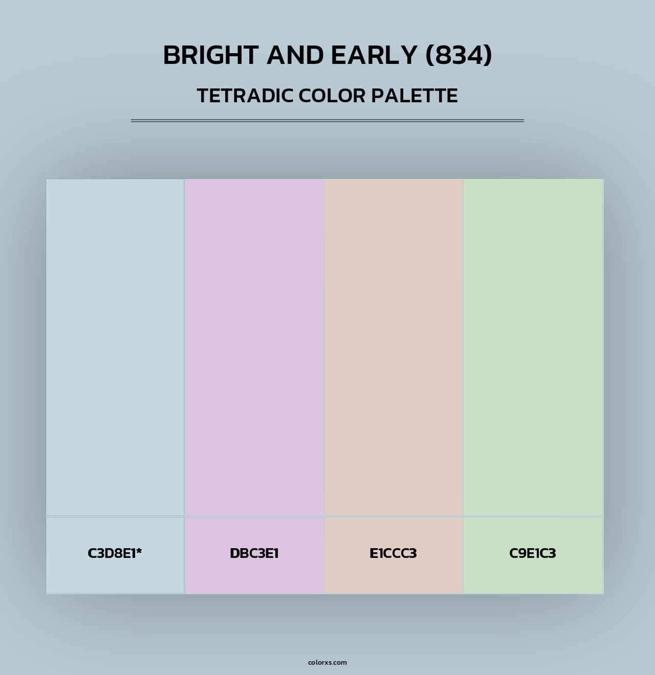 Bright and Early (834) - Tetradic Color Palette