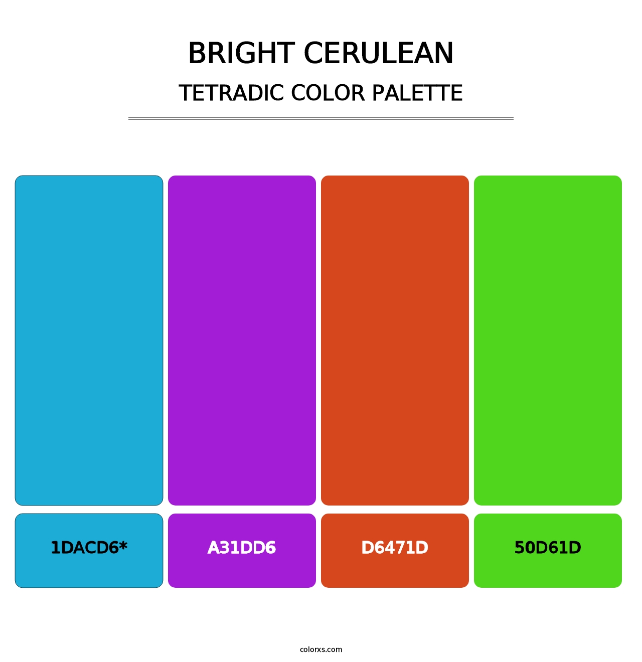 Bright Cerulean - Tetradic Color Palette