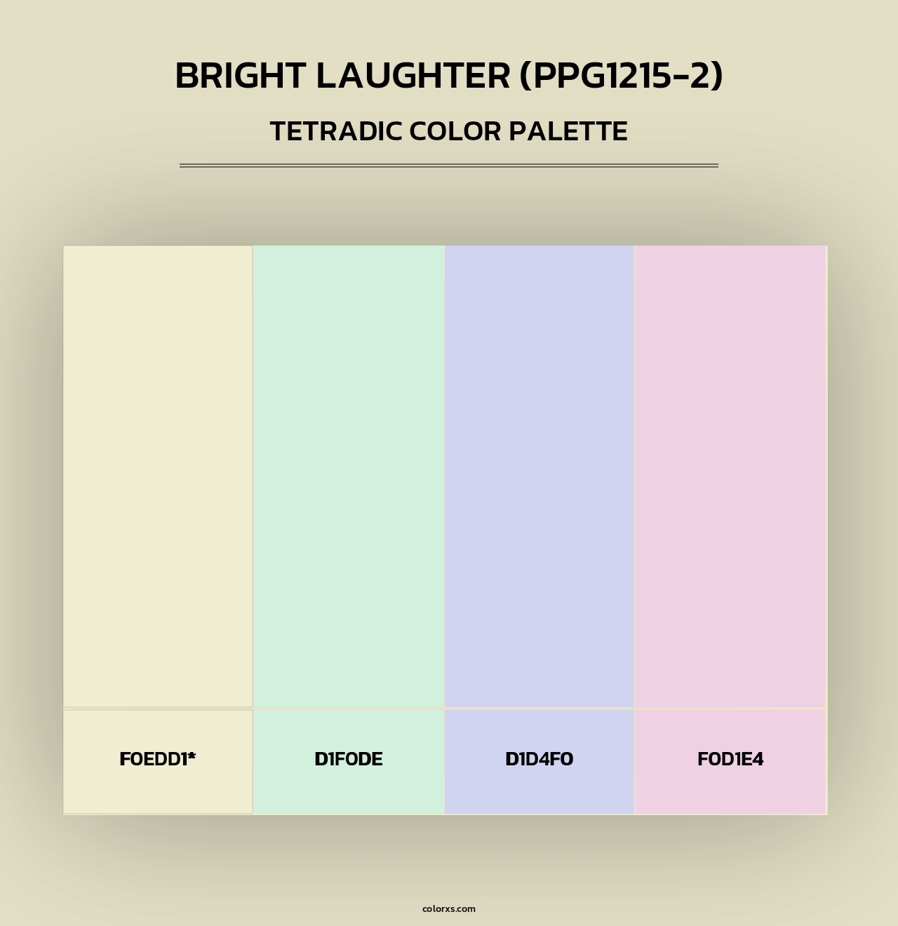 Bright Laughter (PPG1215-2) - Tetradic Color Palette