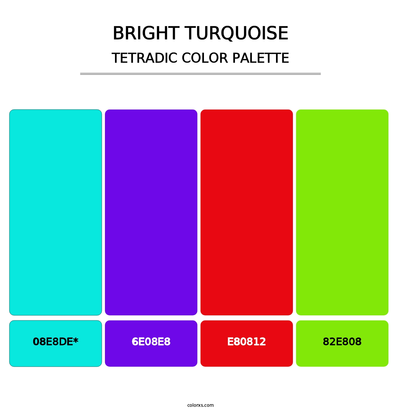 Bright Turquoise - Tetradic Color Palette