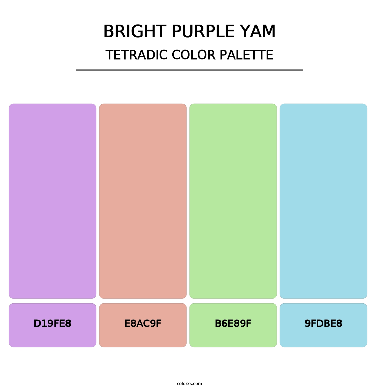 Bright Purple Yam - Tetradic Color Palette