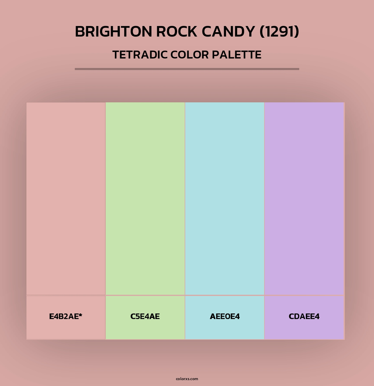 Brighton Rock Candy (1291) - Tetradic Color Palette
