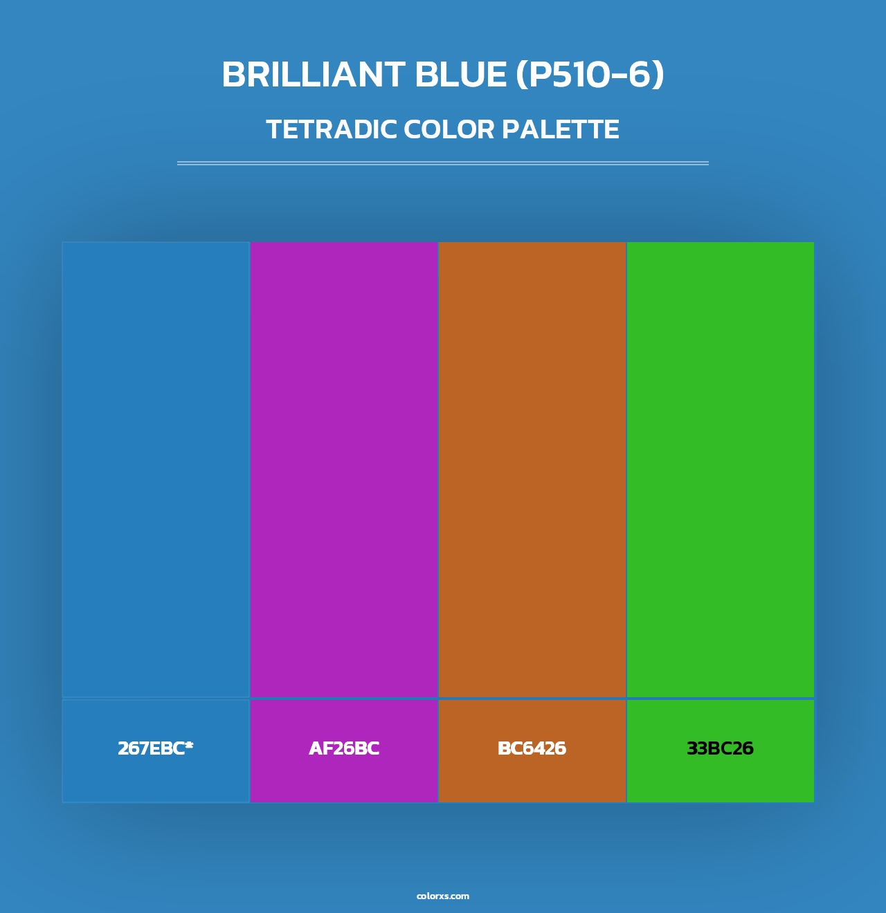 Brilliant Blue (P510-6) - Tetradic Color Palette