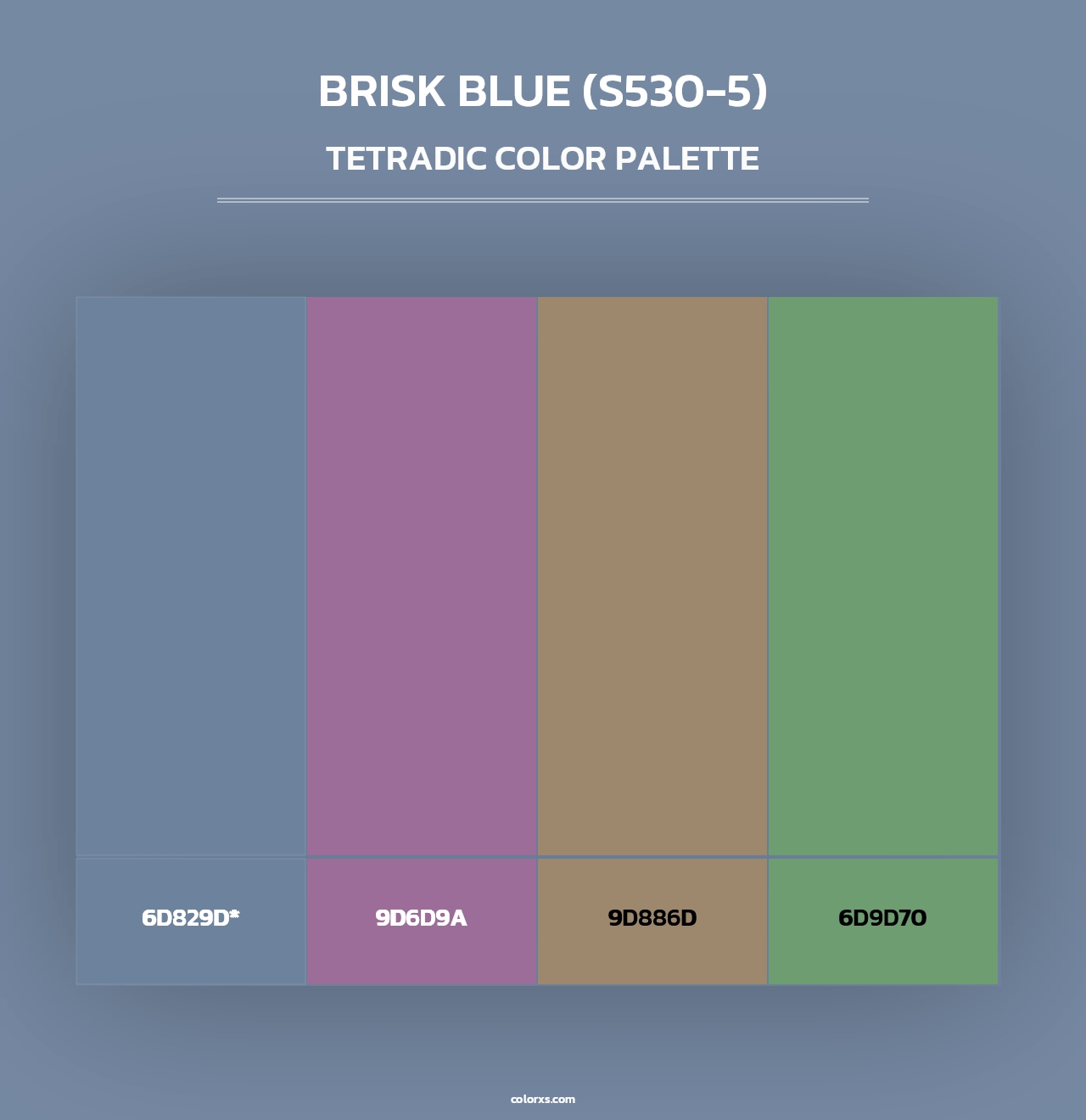 Brisk Blue (S530-5) - Tetradic Color Palette
