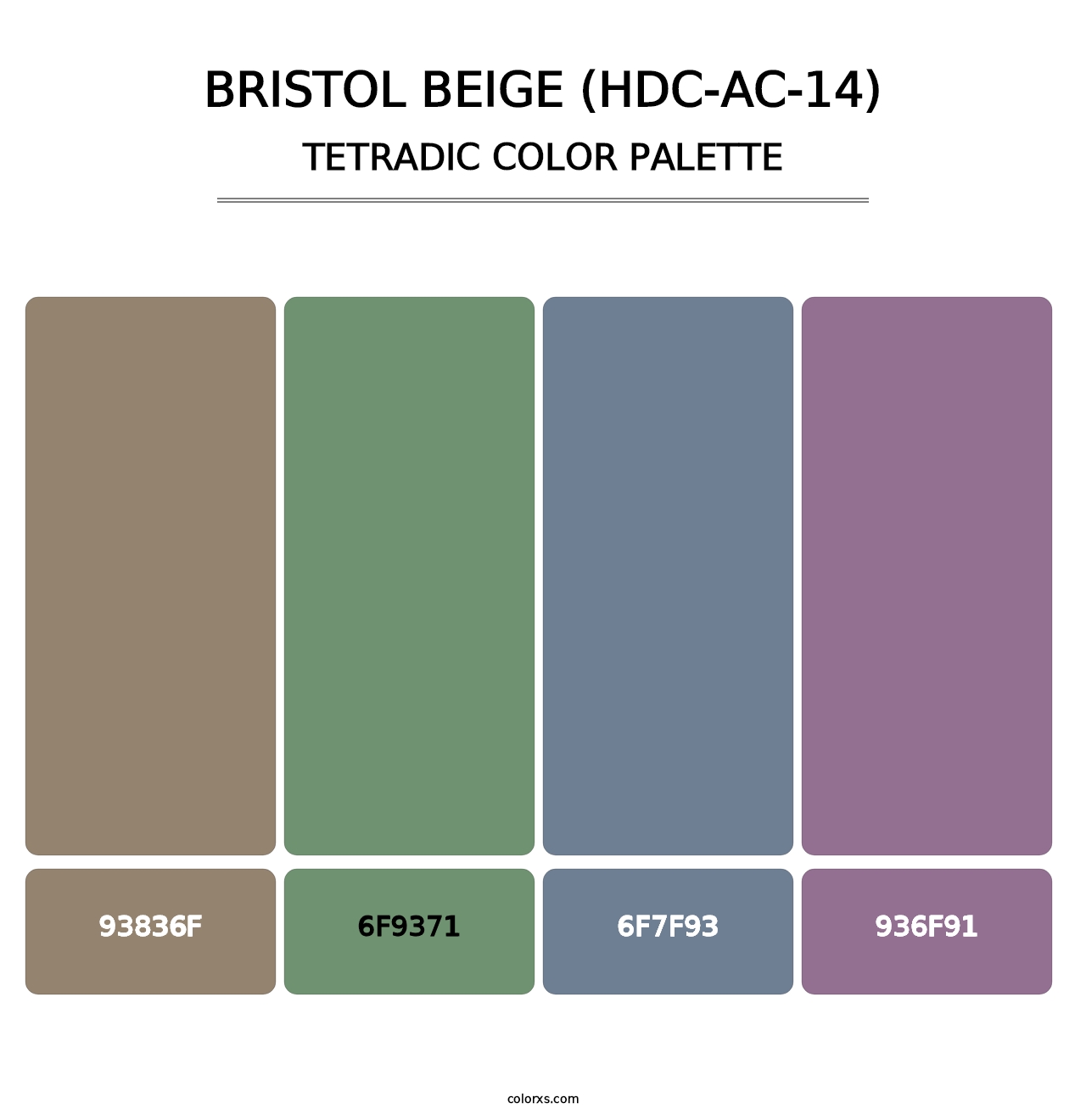 Bristol Beige (HDC-AC-14) - Tetradic Color Palette