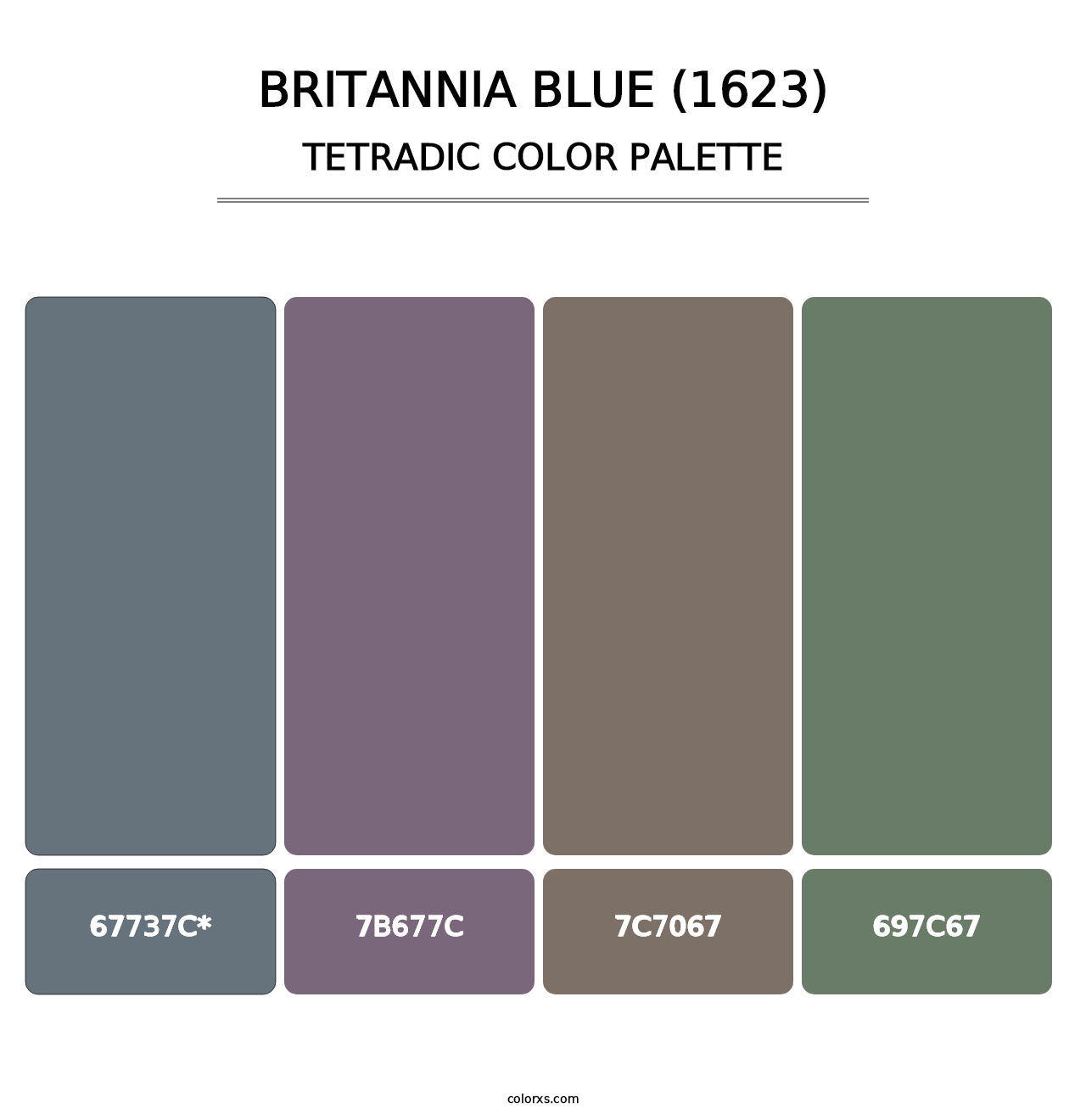 Britannia Blue (1623) - Tetradic Color Palette
