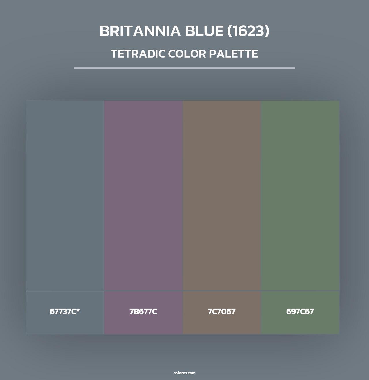 Britannia Blue (1623) - Tetradic Color Palette