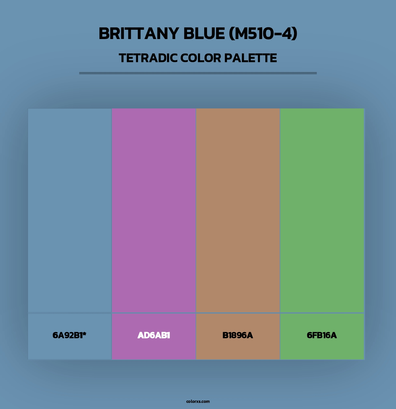 Brittany Blue (M510-4) - Tetradic Color Palette