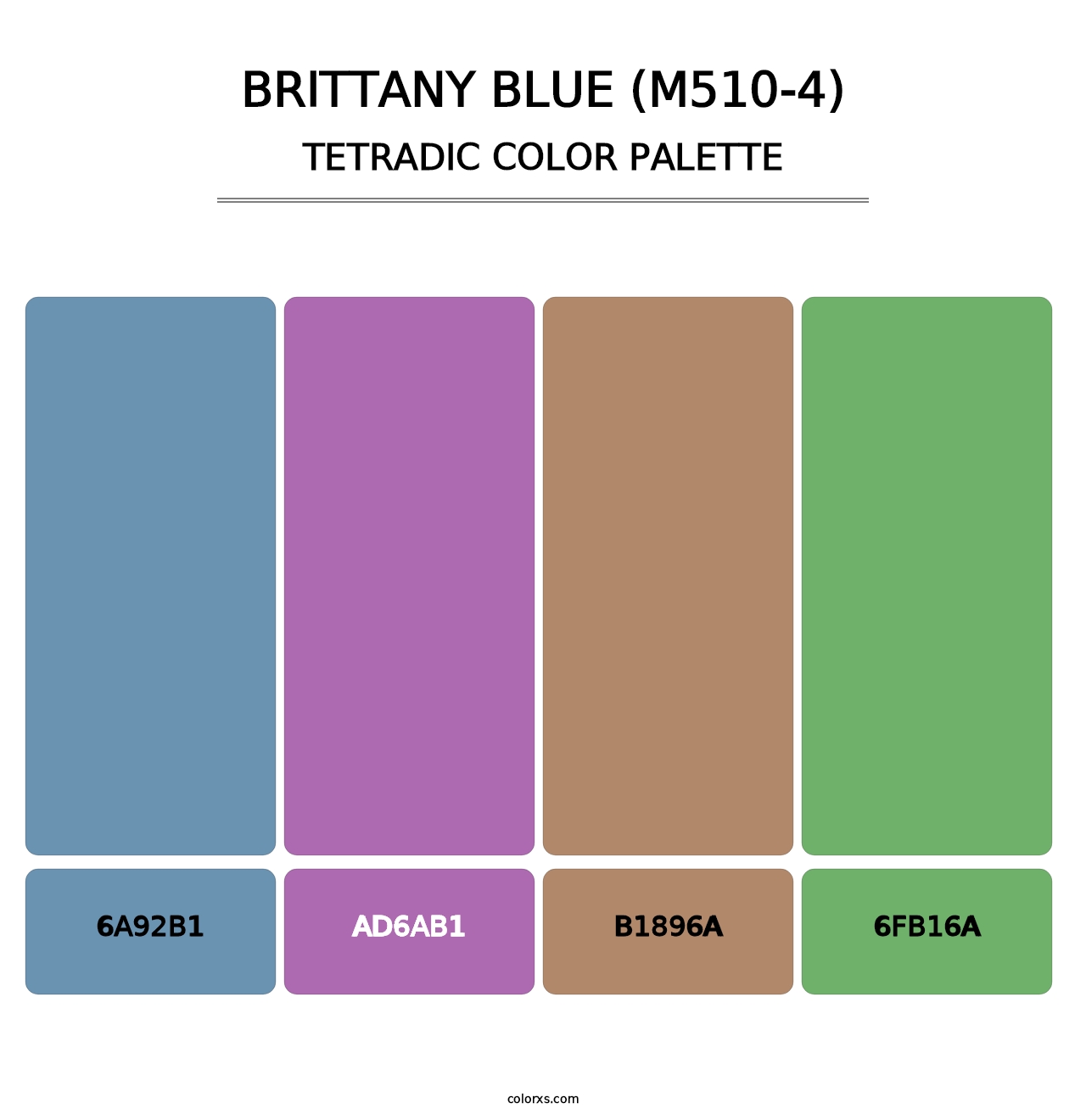 Brittany Blue (M510-4) - Tetradic Color Palette