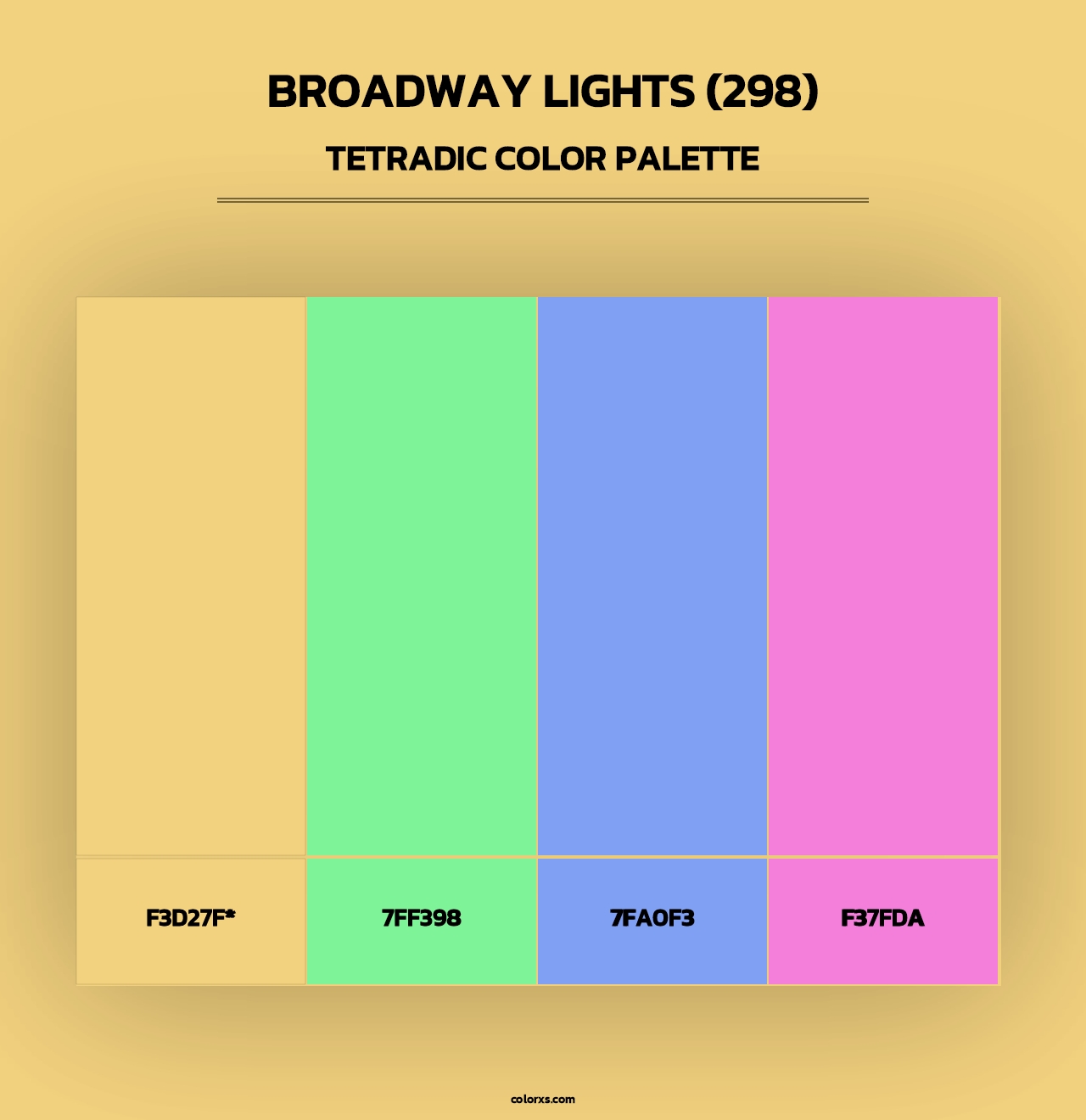 Broadway Lights (298) - Tetradic Color Palette