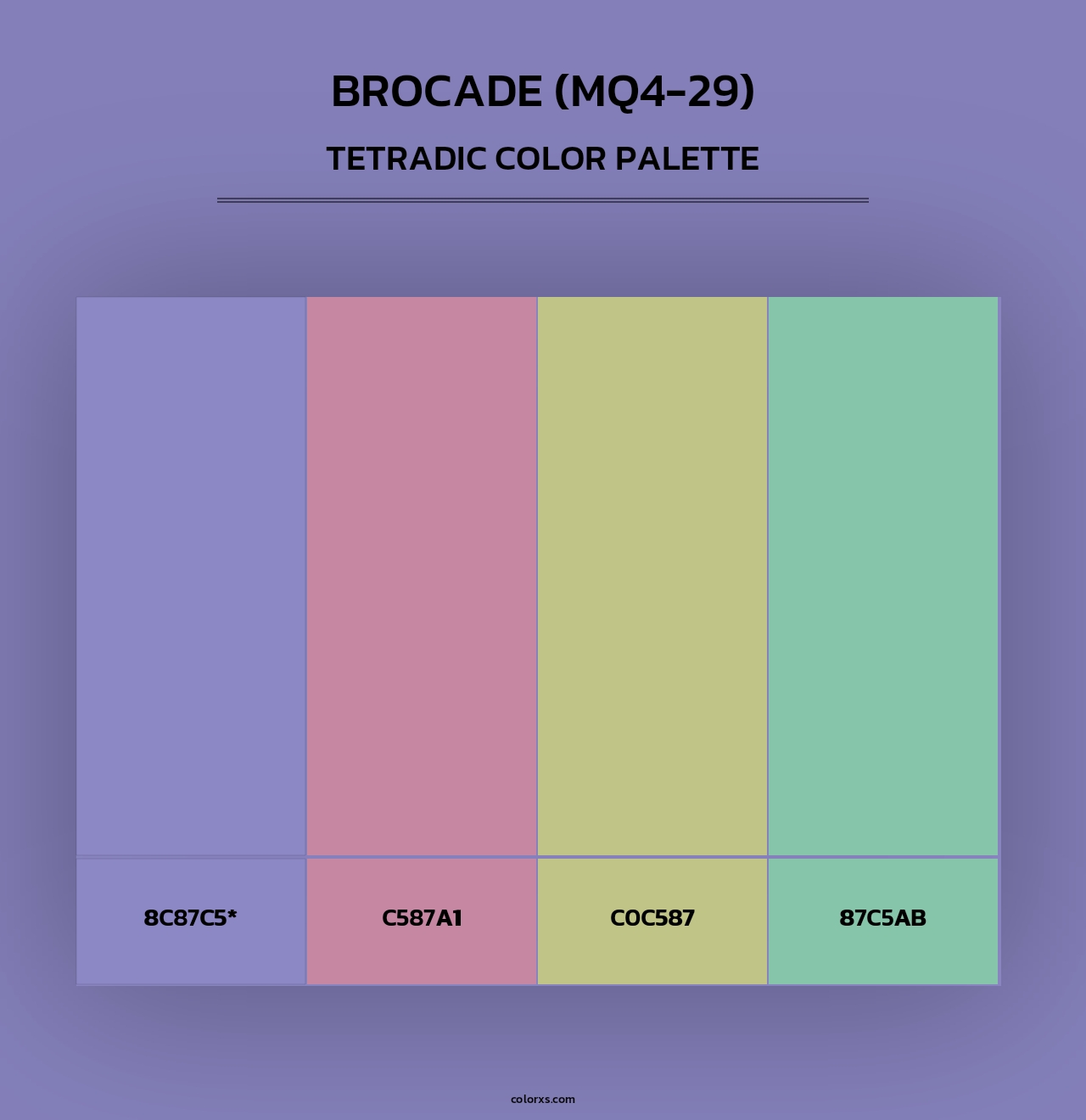 Brocade (MQ4-29) - Tetradic Color Palette