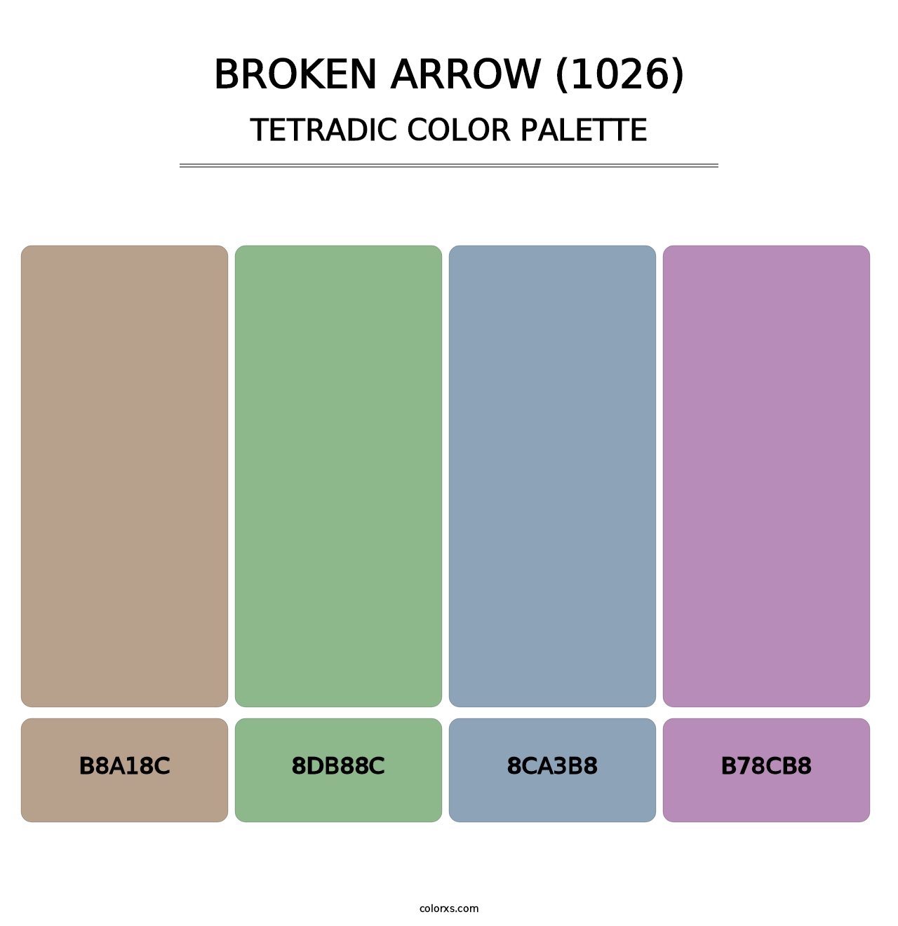 Broken Arrow (1026) - Tetradic Color Palette
