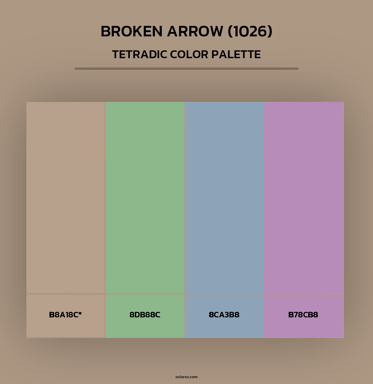 Broken Arrow (1026) - Tetradic Color Palette