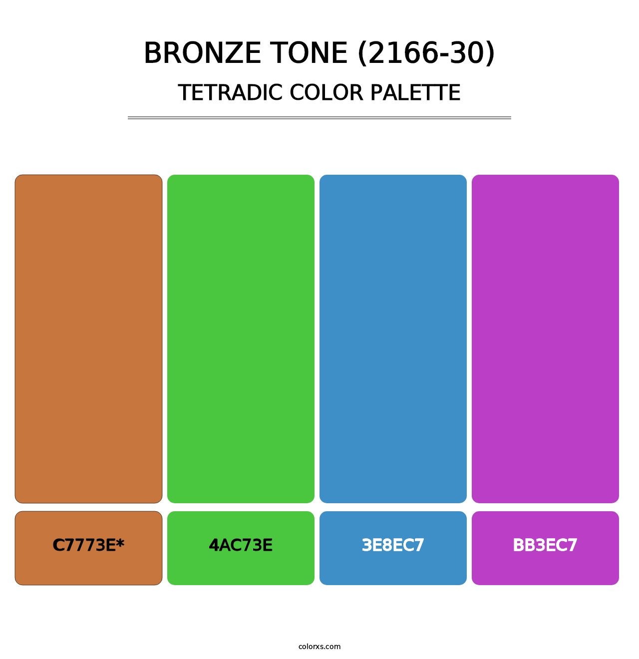Bronze Tone (2166-30) - Tetradic Color Palette